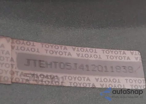 2001 Toyota Land Cruiser z USA, uszkodzony, nr VIN JTEHT05J412011838